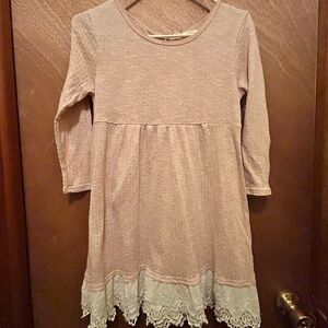 SALE Umgee Women's Tunic in Soft Pink with Lace Hem